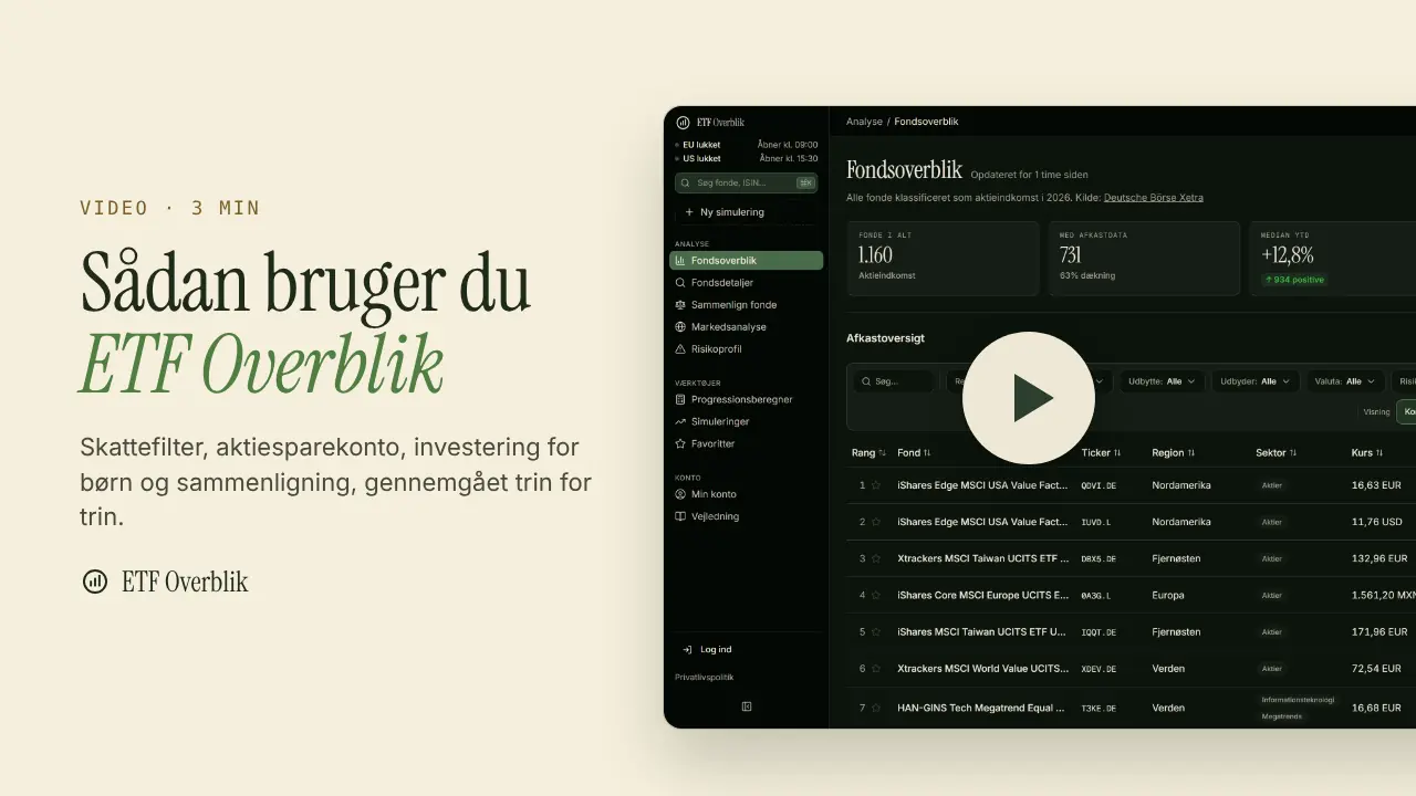 Video: Sådan bruger du ETF Overblik